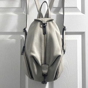 EUC Rebecca Minkoff Julian Medium Leather Backpack Putty Beige